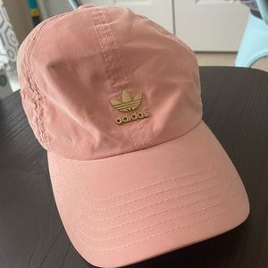 Adidas women’s hat, coral with gold, O/S